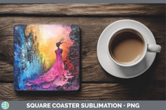 GorgeousKids 01 Thick Paint Square Coaster design.
