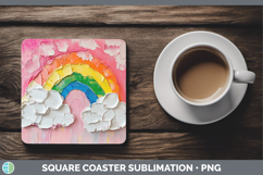 GorgeousKids 01 Thick Paint Square Coaster design.