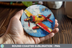 GorgeousKids 02 Thick Paint Round Coaster design.