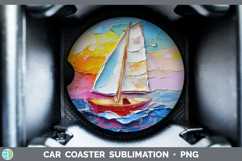 GorgeousKids 02 Thick Paint Car Coaster design.