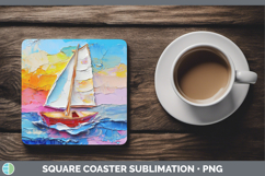 GorgeousKids 02 Thick Paint Square Coaster design.
