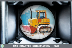 GorgeousKids 02 Thick Paint Car Coaster design.