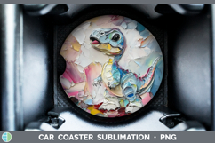 GorgeousKids 02 Thick Paint Car Coaster design.