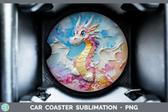 GorgeousKids 02 Thick Paint Car Coaster design.