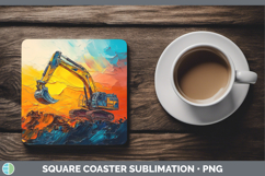 GorgeousKids 02 Thick Paint Square Coaster design.