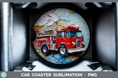 GorgeousKids 02 Thick Paint Car Coaster design.