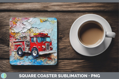 GorgeousKids 02 Thick Paint Square Coaster design.