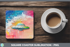 GorgeousKids 02 Thick Paint Square Coaster design.