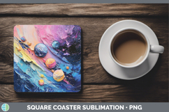 GorgeousKids 02 Thick Paint Square Coaster design.