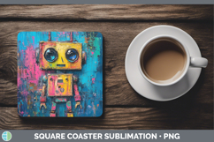 GorgeousKids 02 Thick Paint Square Coaster design.