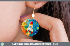 GorgeousKids 02 Thick Paint Round Earrings design.