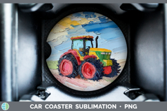 GorgeousKids 02 Thick Paint Car Coaster design.