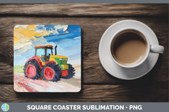 GorgeousKids 02 Thick Paint Square Coaster design.