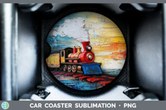 GorgeousKids 02 Thick Paint Car Coaster design.