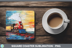 GorgeousKids 02 Thick Paint Square Coaster design.