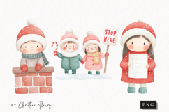 Cute Christmas Children Clipart | Christmas PNG Product Image 1