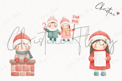 Cute Christmas Children Clipart | Christmas PNG Product Image 3