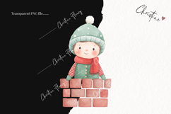 Cute Christmas Children Clipart | Christmas PNG Product Image 2