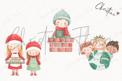 Cute Christmas Children Clipart | Christmas PNG Product Image 3