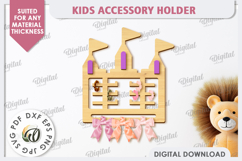 Kids Accessory Holder LaserCut. Hair Scrunchie Hanger SVG Product Image 1
