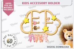 Kids Accessory Holder LaserCut. Hair Scrunchie Hanger SVG Product Image 1