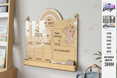 Weekly Wall Planner Laser Cut | Nursery Decor | Kids Laser Product Image 1