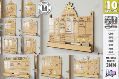 Kids Weekly Wall Planners Laser Cut Bundle | Nursery Decor Product Image 1