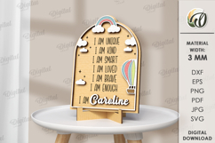 3D Kids Affirmation Signs Lasercut Bundle. Nursery decor SVG Product Image 7