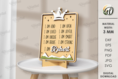 3D Kids Affirmation Signs Lasercut Bundle. Nursery decor SVG Product Image 6
