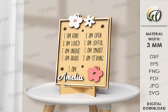 3D Kids Affirmation Sign Lasercut. Nursery decor SVG Product Image 1
