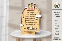 3D Kids Affirmation Sign Lasercut. Nursery decor SVG Product Image 1