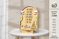 3D Kids Affirmation Signs Lasercut Bundle. Nursery decor SVG Product Image 5