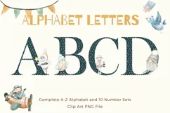 Cute Cartoon Animal Alphabet Kids Letters Printable Product Image 1
