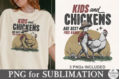 Kids And Chickens Are Best Free Range Png Product Image 3