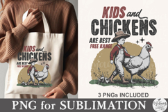Kids And Chickens Are Best Free Range Png Product Image 4