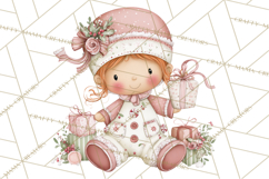 Kids with Gingerbread Cookies Clipart PNG, Cartoon Holiday Product Image 3