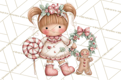 Kids with Gingerbread Cookies Clipart PNG, Cartoon Holiday Product Image 2