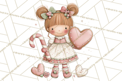 Kids with Gingerbread Cookies Clipart PNG, Cartoon Holiday Product Image 3