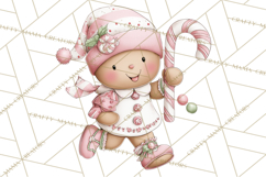 Kids with Gingerbread Cookies Clipart PNG, Cartoon Holiday Product Image 5