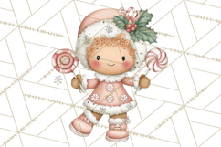 Kids with Gingerbread Cookies Clipart PNG, Cartoon Holiday Product Image 3