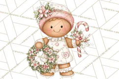 Kids with Gingerbread Cookies Clipart PNG, Cartoon Holiday Product Image 2