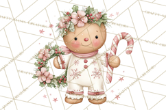 Kids with Gingerbread Cookies Clipart PNG, Cartoon Holiday Product Image 3