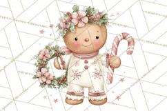 Kids with Gingerbread Cookies Clipart PNG, Cartoon Holiday Product Image 3
