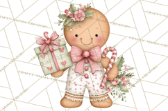 Kids with Gingerbread Cookies Clipart PNG, Cartoon Holiday Product Image 4