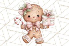 Kids with Gingerbread Cookies Clipart PNG, Cartoon Holiday Product Image 5