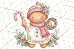 Kids with Gingerbread Cookies Clipart PNG, Cartoon Holiday Product Image 5