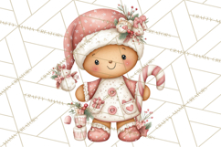 Kids with Gingerbread Cookies Clipart PNG, Cartoon Holiday Product Image 2