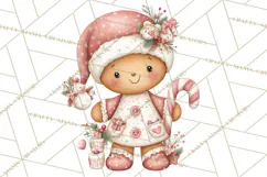 Kids with Gingerbread Cookies Clipart PNG, Cartoon Holiday Product Image 2