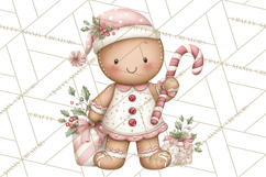 Kids with Gingerbread Cookies Clipart PNG, Cartoon Holiday Product Image 2
