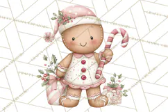 Kids with Gingerbread Cookies Clipart PNG, Cartoon Holiday Product Image 2